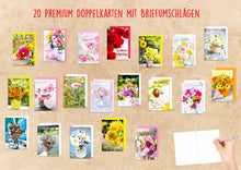 Laden Sie das Bild in den Galerie-Viewer, Edition Seidel Set 20 exklusive Premium Geburtstagskarten mit Umschlag. Glückwunschkarte Grusskarte zum Geburtstag. Geburtstagskarte Mann Frau Karten Billet Happy Birthday (SW02) (21237)
