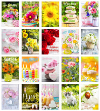 Laden Sie das Bild in den Galerie-Viewer, Edition Seidel Set exklusive Premium Geburtstagskarten mit Umschlag. Glückwunschkarte Grusskarte zum Geburtstag. Geburtstagskarte Mann Frau Karten Billet Happy Birthday Sprüche