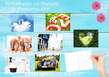 Laden Sie das Bild in den Galerie-Viewer, Edition Seidel Set 52 Premium Postkarten zur Hochzeit - Hochzeitsspiel: eine Postkarte jede Woche - Hochzeitsgeschenk - Liebe + Herzen – Dekoidee – Valentinstag - Gästebuch - Geburtstag - Danke