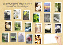 Laden Sie das Bild in den Galerie-Viewer, Edition Seidel Set 20 einfühlsame Trauerkarten / Beileidskarten mit Umschlag. Trauerkarte Beileidskarte mit Spruch schreiben (SW02) (21249)