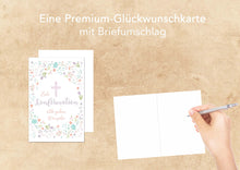 Laden Sie das Bild in den Galerie-Viewer, Edition Seidel Premium Glückwunschkarte zur Konfirmation mit Umschlag. Konfirmationskarte Karte Grusskarte Junge Mädchen (KF284 SW022) (21301)