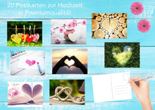 Laden Sie das Bild in den Galerie-Viewer, Edition Seidel Set 52 Premium Postkarten zur Hochzeit - Hochzeitsspiel: eine Postkarte jede Woche - Hochzeitsgeschenk - Liebe + Herzen – Dekoidee – Valentinstag - Gästebuch - Geburtstag - Danke