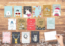 Laden Sie das Bild in den Galerie-Viewer, Edition Seidel Set Weihnachtspostkarten Weihnachten Karten Postkarten Weihnachtskarten