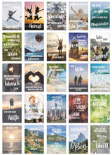 Laden Sie das Bild in den Galerie-Viewer, Edition Seidel Set 25 Postkarten Leben & Momente mit mit Sprüchen. Karten mit Spruch. Geburtstagskarten Postcrossing. Geschenk Dekoidee. Liebe Freundschaft Leben Motivation Glück Erfolg