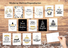 Laden Sie das Bild in den Galerie-Viewer, Edition Seidel Set 30 Weihnachtspostkarten Weihnachten Karten Postkarten Weihnachtskarten (21112)
