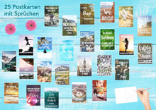 Laden Sie das Bild in den Galerie-Viewer, Edition Seidel Set 25 Postkarten Leben & Momente mit Sprüchen. Karten mit Spruch. Geburtstagskarten. Geschenk Dekoidee. Liebe Freundschaft Leben Motivation