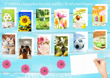Laden Sie das Bild in den Galerie-Viewer, Edition Seidel Set 20 Geburtstagskarten Glückwunschkarten zum Geburtstag mit Umschlag. Grusskarte Geburtstagskarte Happy Birthday Mann Frau Karten Spruch Sprüche (SW02)