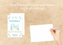 Laden Sie das Bild in den Galerie-Viewer, Edition Seidel Premium Glückwunschkarte zur Konfirmation mit Umschlag. Konfirmationskarte Karte Grusskarte Taube Zweige Junge Mädchen Karte (KF280 SW022) (21296)