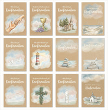 Laden Sie das Bild in den Galerie-Viewer, Edition Seidel Set 12 Konfirmationskarten mit Umschlag (32281)
