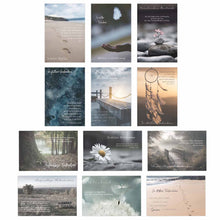 Load image into Gallery viewer, Edition Seidel Set 12 einfühlsame Trauerkarten/Beileidskarten mit Umschlag. Trauerkarte Beileidskarte mit Spruch schreiben (Doppelkarten/Klappkarten mit Briefumschlag (29576)
