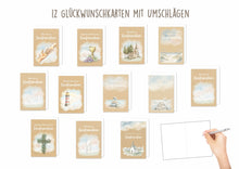 Laden Sie das Bild in den Galerie-Viewer, Edition Seidel Set 12 Konfirmationskarten mit Umschlag (32281)
