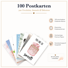 Laden Sie das Bild in den Galerie-Viewer, Edition Seidel Set 100 Postkarten mit Sprüchen. Spruchkarten Motivation Tiere lustig Leben Liebe Freundschaft Geschenk Deko Postcrossing 100 verschiedene Motive (36706)

