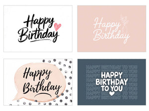 Edition Seidel Set 25 Geburtstagskarten Postkarten Glückwunschkarte Grußkarte Geburtstag Geburtstagskarte Mann Frau Kinder für ihn für sie Karten Happy Birthday Sprüche (27722)