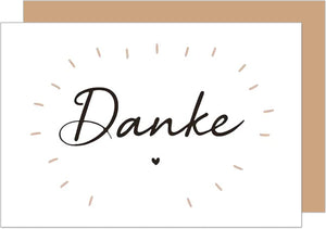 Edition Seidel Premium Glückwunschkarte mit Umschlag. Dankeskarte Grußkarte Billet Danke Danksagung Dankeschön Mann Frau Freund Freundin Herz (D149 SW025)