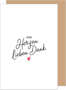 Edition Seidel Premium Glückwunschkarte mit Umschlag. Dankeskarte Grußkarte Danke Danksagung Dankeschön Mann Frau Freund Freundin Herz (D153 SW025)