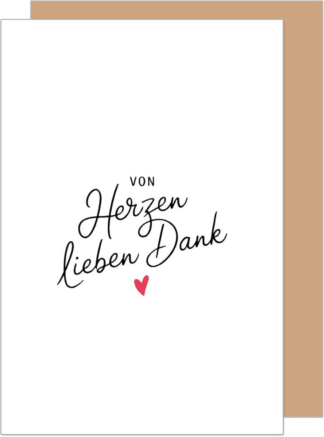 Edition Seidel Premium Glückwunschkarte mit Umschlag. Dankeskarte Grußkarte Danke Danksagung Dankeschön Mann Frau Freund Freundin Herz (D153 SW025)