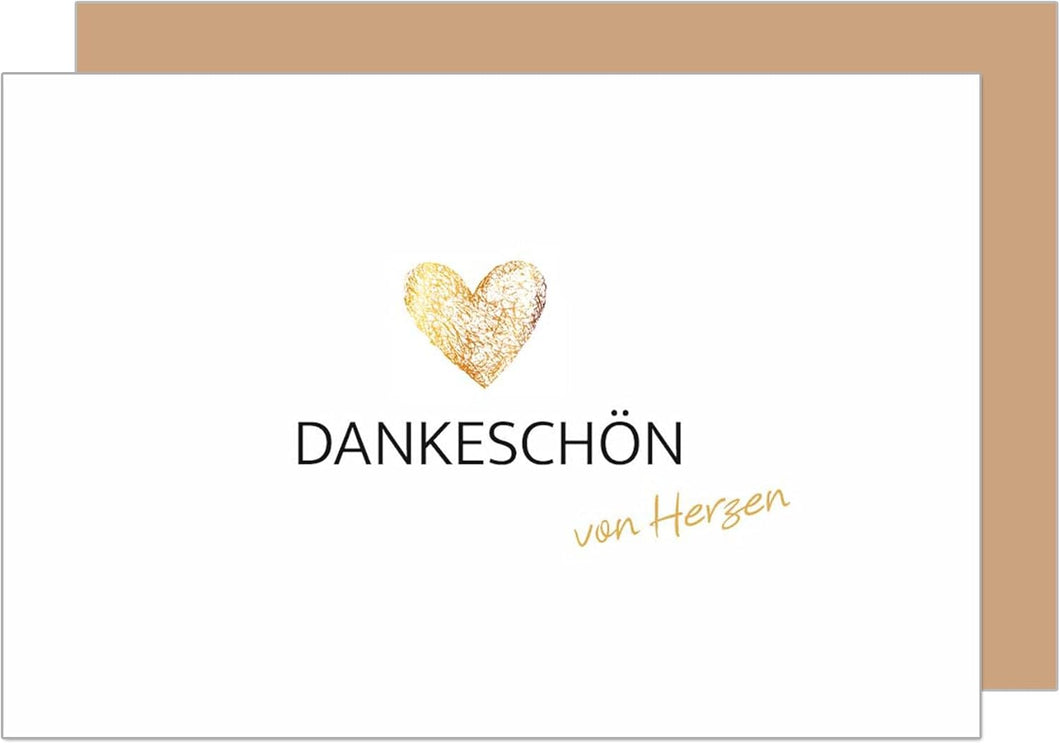 Edition Seidel Premium Glückwunschkarte mit Umschlag. Dankeskarte Grußkarte Billet Danke Danksagung Dankeschön von Herzen Mann Frau Freund Freundin (D146 SW024)