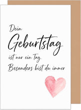 Laden Sie das Bild in den Galerie-Viewer, Edition Seidel Premium Geburtstagskarte mit Umschlag. Glückwunschkarte Grußkarte Karte mit Spruch Geburtstag Happy Birthday Mann Frau Herz (G3611 SW024)
