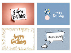 Edition Seidel Set 25 Geburtstagskarten Postkarten Glückwunschkarte Grußkarte Geburtstag Geburtstagskarte Mann Frau Kinder für ihn für sie Karten Happy Birthday Sprüche (27722)