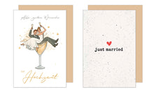 Load image into Gallery viewer, Edition Seidel Set 4 exklusive Hochzeitskarten mit Umschlägen. Glückwunschkarten Klappkarten Doppelkarten Grusskarten zur Hochzeit Hochzeitskarte Spruch Karte für Brautpaar sie ihn (20078)
