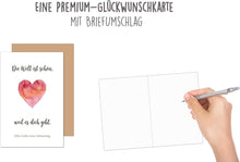 Laden Sie das Bild in den Galerie-Viewer, Edition Seidel Premium Glückwunschkarte zum Geburtstag mit Umschlag. Geburtstagskarte Grußkarte Karte Klappkarte Spruch Alles Liebe Mann Frau Freunde Herz Lieblingsmensch Wertschätzung (G4575 LBW26)
