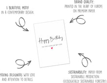 Laden Sie das Bild in den Galerie-Viewer, Edition Seidel Premium Geburtstagskarte mit Umschlag. Glückwunschkarte Grußkarte Karte Geburtstag Happy Birthday Mann Frau love of my life Herz (G3709 SW025)
