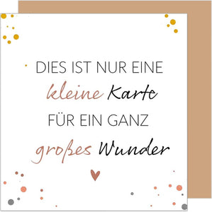 Edition Seidel Premium quadratische Glückwunschkarte zur Geburt mit Umschlag. Karte mit Spruch Grußkarte Babykarte Billet Baby Kind Junge Mädchen (EQ118 SW025)