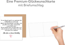 Laden Sie das Bild in den Galerie-Viewer, Edition Seidel Premium quadratische Geburtstagskarte mit Umschlag. Glückwunschkarte Geburtstag Karte Mann Frau Spruch Liebe (GQ481 SW025)
