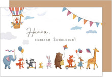 Laden Sie das Bild in den Galerie-Viewer, Edition Seidel Premium Glückwunschkarte zur Einschulung mit Umschlag. Einschulungskarte mit Spruch Karte Grußkarte für Schulkind Mädchen Junge Schulanfang 1. Klasse (ES149 SW024)
