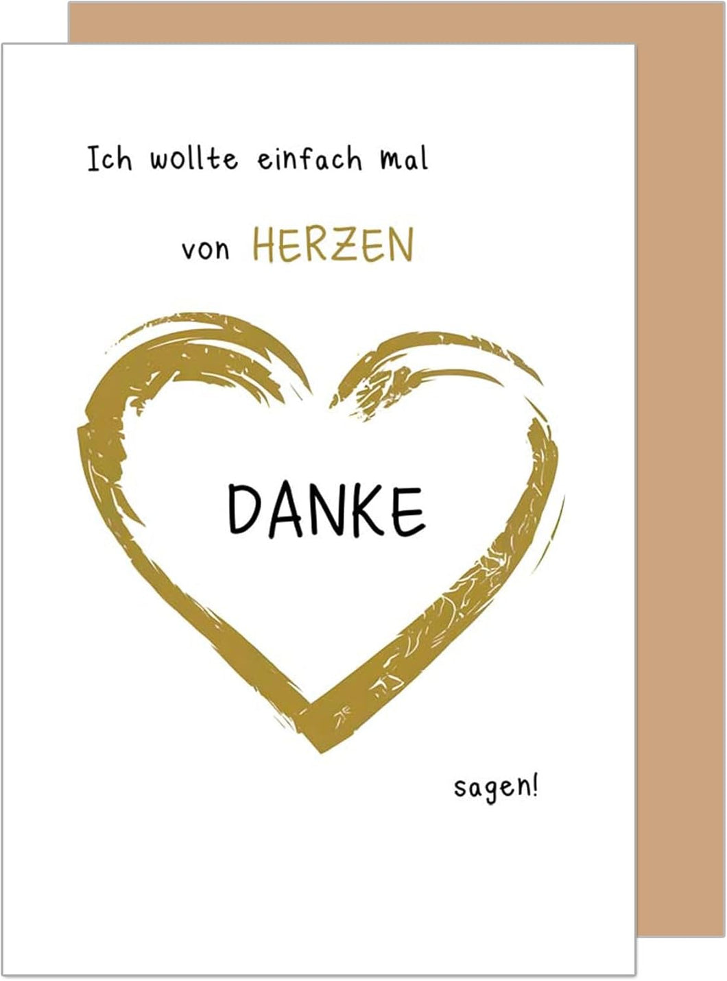 Edition Seidel Premium Glückwunschkarte mit Umschlag. Dankeskarte Grußkarte Billet Danke Danksagung Dankeschön von Herzen Mann Frau Freund Freundin (D151 SW025)