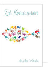 Laden Sie das Bild in den Galerie-Viewer, Edition Seidel exklusive Premium Kommunionskarte mit Umschlag. Glückwunschkarte Grusskarte Kommunion einzelne eine Kommunionskarte Junge Mädchen Karte (KO251 SW022) (Design 2)

