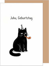 Laden Sie das Bild in den Galerie-Viewer, Edition Seidel Premium Glückwunschkarte zum Geburtstag mit Umschlag. Grußkarte Karte Geburtstagskarte Spruch für Mann Frau Freund Freundin Partner Katze Party lustig grumpy (G3937 SW026)
