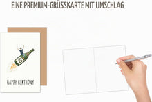 Laden Sie das Bild in den Galerie-Viewer, Edition Seidel Premium Glückwunschkarte zum 40. Geburtstag mit Umschlag. Karte Grußkarte Geburtstagskarte Happy Birthday Englisch Mann Männer Freund Kollege Champagner Party Zahl (G4142 SW026)

