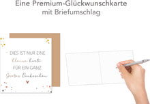 Laden Sie das Bild in den Galerie-Viewer, Edition Seidel Premium quadratische Glückwunschkarte mit Umschlag. Dankeskarte Grußkarte Danke Danksagung Dankeschön Mann Frau Freund Freundin Herz (DQ102 SW025)

