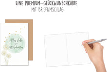 Laden Sie das Bild in den Galerie-Viewer, Edition Seidel Premium Glückwunschkarte zum 40. Geburtstag mit Umschlag. Karte Grußkarte Geburtstagskarte Mann Frau Freund Freundin Pusteblume Liebe Herzen edel grün gold Zahl (G4139 SW026)
