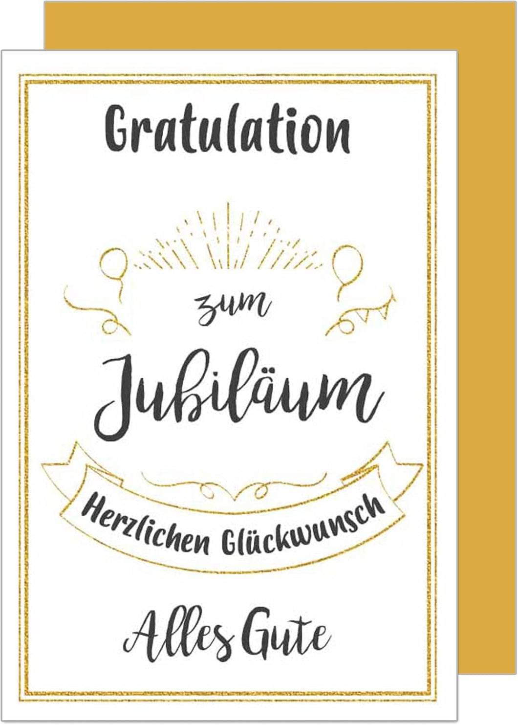 Edition Seidel Premium Glückwunschkarte zum Jubiläum mit Umschlag. Karte zum Jubiläum mit Spruch. Jubiläumskarte Grusskarte Gratulation Billet Mann Frau (J118 SW023)