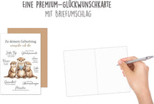 Laden Sie das Bild in den Galerie-Viewer, Edition Seidel Premium Glückwunschkarte zum Geburtstag mit Umschlag. Geburtstagskarte Grußkarte Karte Klappkarte Spruch Mann Frau Familie Freunde Otter Glücksmomente Liebe Gesundheit (G4400 SW026)
