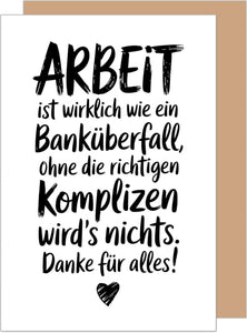 Edition Seidel Premium Glückwunschkarte zum Abschied mit Umschlag. Abschiedskarte mit Spruch. Danke für Alles! (AS151 SW025)