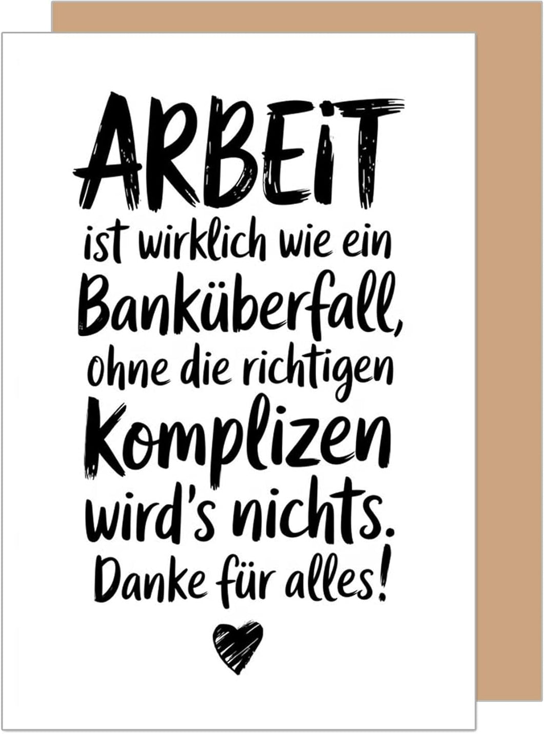 Edition Seidel Premium Glückwunschkarte zum Abschied mit Umschlag. Abschiedskarte mit Spruch. Danke für Alles! (AS151 SW025)