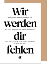 Laden Sie das Bild in den Galerie-Viewer, Edition Seidel Premium Glückwunschkarte zum Abschied mit Umschlag. Abschiedskarte mit Spruch Grußkarte Karte Ruhestand Jobwechsel Mann Frau Kollege Kollegin Freunde (AS153 SW025)
