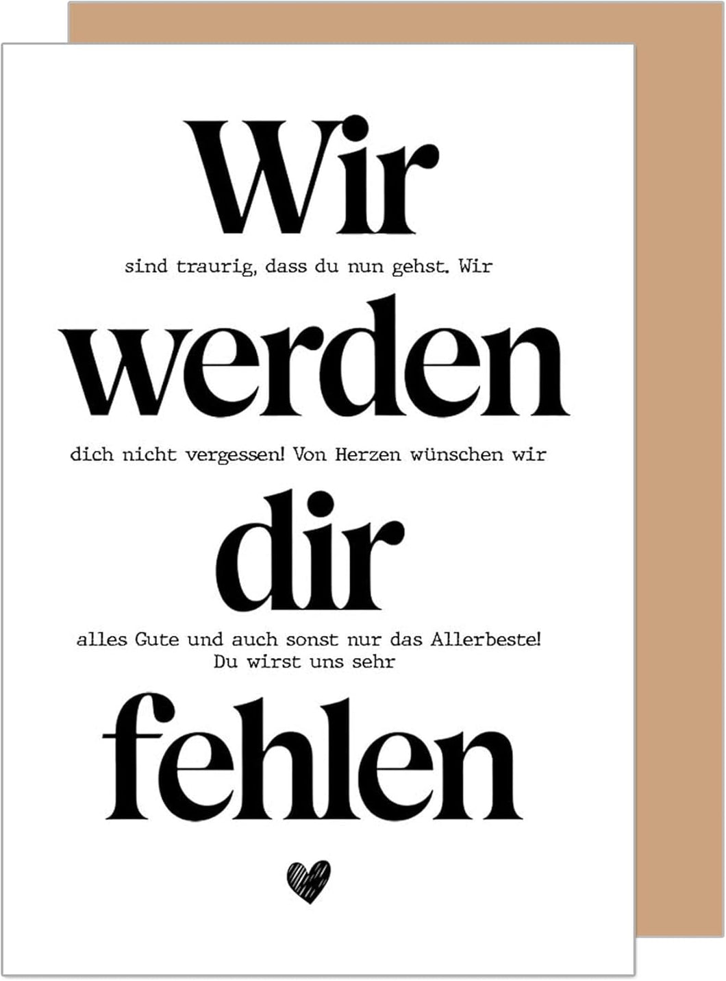 Edition Seidel Premium Glückwunschkarte zum Abschied mit Umschlag. Abschiedskarte mit Spruch Grußkarte Karte Ruhestand Jobwechsel Mann Frau Kollege Kollegin Freunde (AS153 SW025)