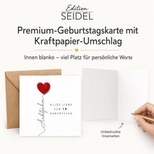 Laden Sie das Bild in den Galerie-Viewer, Edition Seidel Premium quadratische Glückwunschkarte zum 18. Geburtstag mit Umschlag. Grußkarte Karte Spruch Alles Gute für Frau Mann Teenager volljährig achtzehn lustig elegant (GQ920 SW026)
