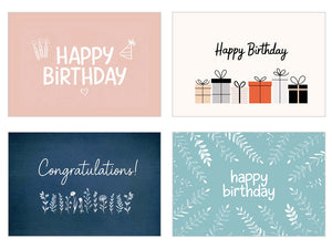 Edition Seidel Set 25 Geburtstagskarten Postkarten Glückwunschkarte Grußkarte Geburtstag Geburtstagskarte Mann Frau Kinder für ihn für sie Karten Happy Birthday Sprüche (27722)