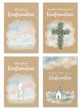 Laden Sie das Bild in den Galerie-Viewer, Edition Seidel Set 12 Konfirmationskarten mit Umschlag (32281)
