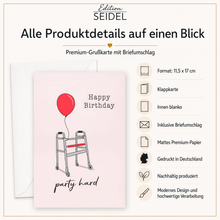 Laden Sie das Bild in den Galerie-Viewer, Edition Seidel Set 12 Geburtstagskarten mit Umschlag. Glückwunschkarten Doppelkarten Klappkarten Kartenset Happy Birthday lustige Sprüche Aperol Wein Bier Tiere Mann Frau (SW026) (36701)
