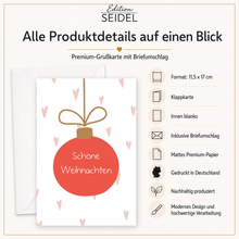 Laden Sie das Bild in den Galerie-Viewer, Edition Seidel Set 12 Weihnachtskarten mit Umschlag. Grußkarten Doppelkarten Klappkarten Kartenset Frohe Weihnachten Christbaumkugeln Gold Einhorn Tannenbaum Weihnachtsgrüße (SW026) (36703)
