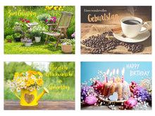 Laden Sie das Bild in den Galerie-Viewer, Edition Seidel Set 20 exklusive Premium Geburtstagskarten mit Umschlag. Glückwunschkarte Grusskarte zum Geburtstag. Geburtstagskarte Mann Frau Karten Billet Happy Birthday (SW02) (Set 3) (21240)
