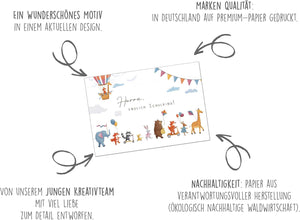 Edition Seidel Premium Glückwunschkarte zur Einschulung mit Umschlag. Einschulungskarte mit Spruch Karte Grußkarte für Schulkind Mädchen Junge Schulanfang 1. Klasse (ES149 SW024)