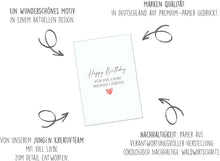 Laden Sie das Bild in den Galerie-Viewer, Edition Seidel Premium Glückwunschkarte zum Geburtstag mit Umschlag. Grußkarte Karte Geburtstagskarte für die Liebe meines Lebens Mann Frau Partner Verbundenheit Schlicht Elegant (G3936 SW026)
