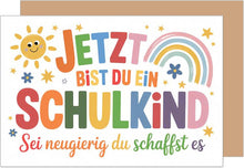 Laden Sie das Bild in den Galerie-Viewer, Edition Seidel Premium Glückwunschkarte zur Einschulung mit Umschlag. Einschulungskarte Karte zum Schulanfang Grußkarte Spruch Schulkind Mädchen Junge 1. Klasse (ES165 SW025)
